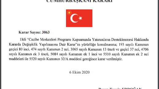 Cazibe Merkezi olarak belirlenen illerde yeni yatırımlar için süre uzatıldı
