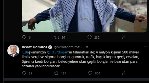 4 milyon kişinin 500 milyar liralık borcu yapılandırılacak