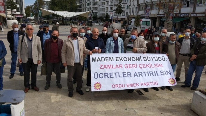 Ordu'da zam protestosu