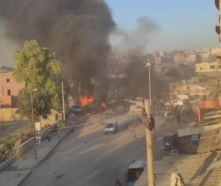 Afrin'de şiddetli patlama: Ölü ve yaralılar var...